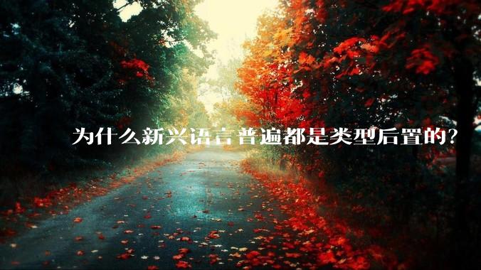 为什么新兴语言普遍都是类型后置的？